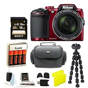 Amazon.com : Nikon COOLPIX B500 Digital Camera (Red) with