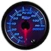 GlowShift White 7 Color 100 PSI Fuel Pressure Gauge Kit - Includes Electronic Sensor - White Dial - Clear Lens - for Car & Truck - 2-1/16