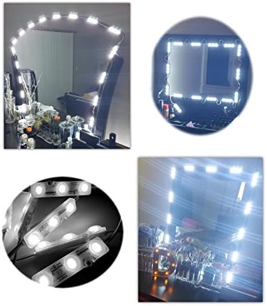 321 lights 13FT Makeup Mirror LED Light Kit For Vanity Mirror with 75 LED Dimmable Bulbs White and Plug in Dress Room,Mirror not Included