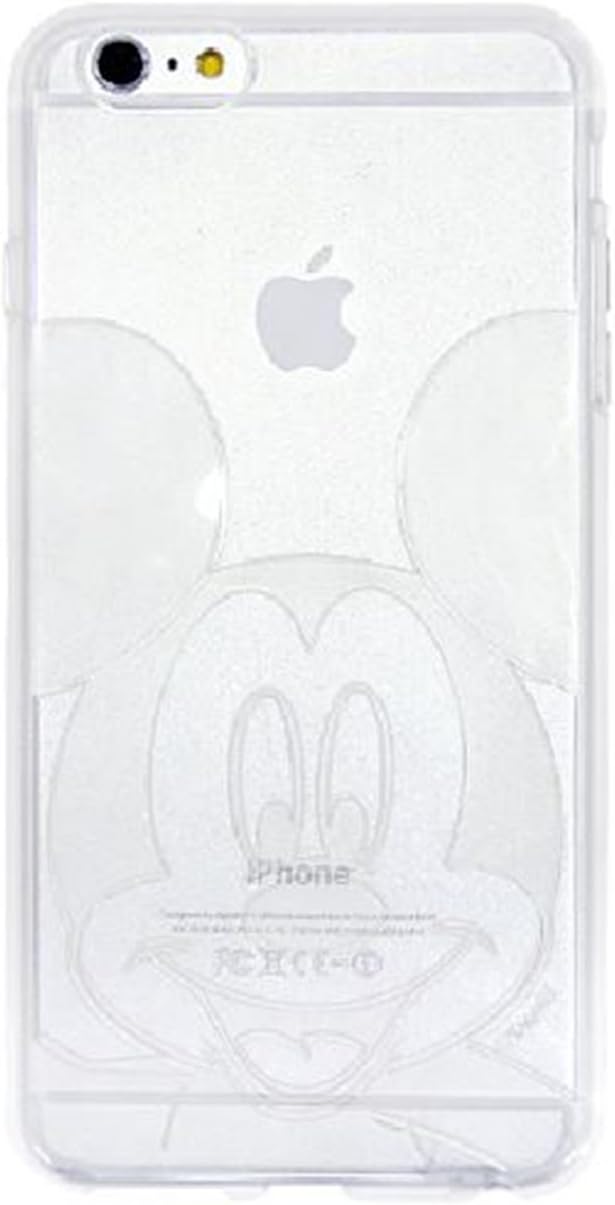 Disney Genuine Hard Clear Bumper Case Collection Clear Donald Duck, Clear Daisy Duck, Clear Mickey, Clear Minnie, Stitch, Pooh, for iPhone 6 plus (Jelly Mickey Clear)