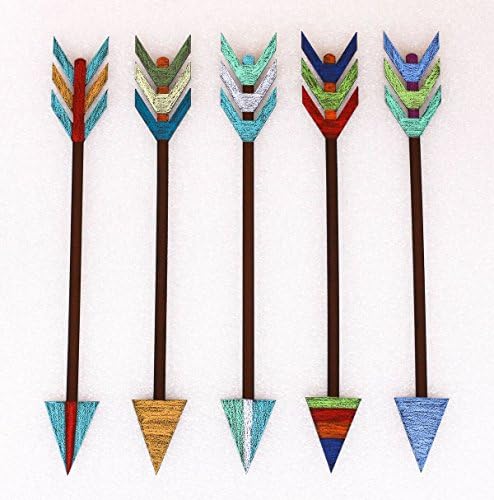 15" Arrow With Red, Turquoise And Gold, Hanger