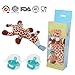 2-Pack Safe Infant Pacifiers, STAR-FLY No Toxicity Removable Pacifiers Holder with Stuffed Animal Toy Baby Orthodontic Nipples for Boy and Girl(Giraffe)