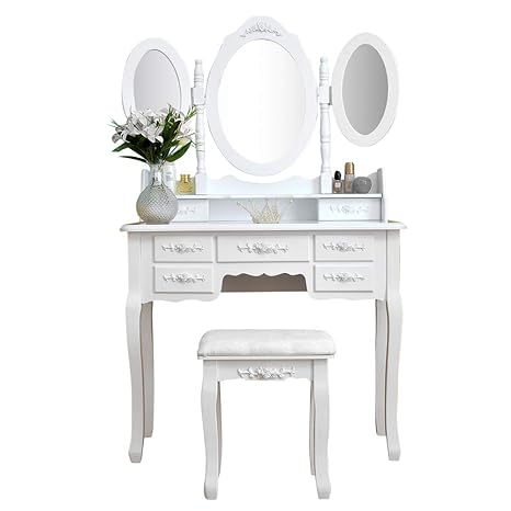kids white dressing table