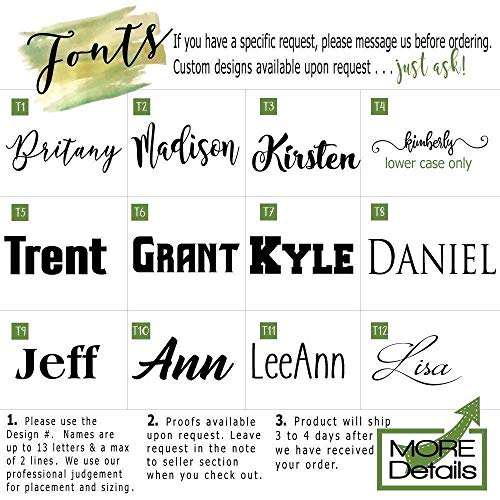 image for Madi Kay Designs Engraved Name Water Bottle, Back to School, Personali