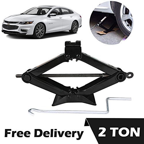 DICN 2 Ton Scissor Wind Up Jack with Crank Speed Handle Steel Garage Tools for Chevy Malibu/Cruze/Prizm/Impola/Caprice