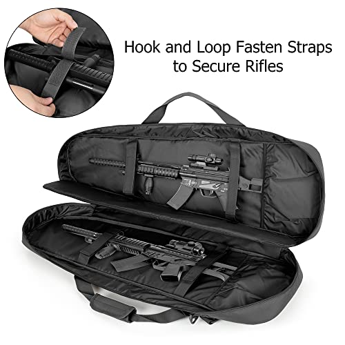 DSLEAF 32” Double Short Barrel Rifle Case, Soft Tactical Rifle Backpack