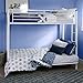 Sturdy Metal Twin-Over-Futon Bunk Bed in White Finish