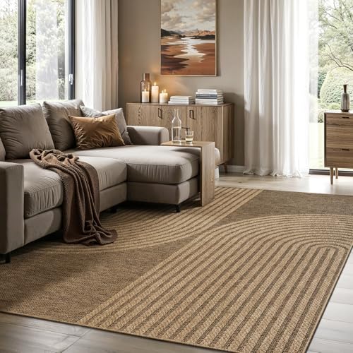 The Carpet Kansas - Stilvoller Teppich Im Jute-Look, Ideal Für Wohnzimmer, Esszimmer &Amp; Flur, Pflegeleicht Und Wetterbeständig Für Indoor &Amp; Outdoor, Ca. 160 X 230 Cm