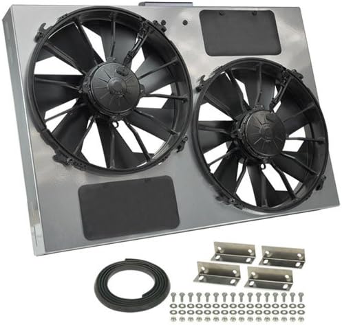 Derale 66927 PWM Dual RAD Fan/Steel Shroud Assembly