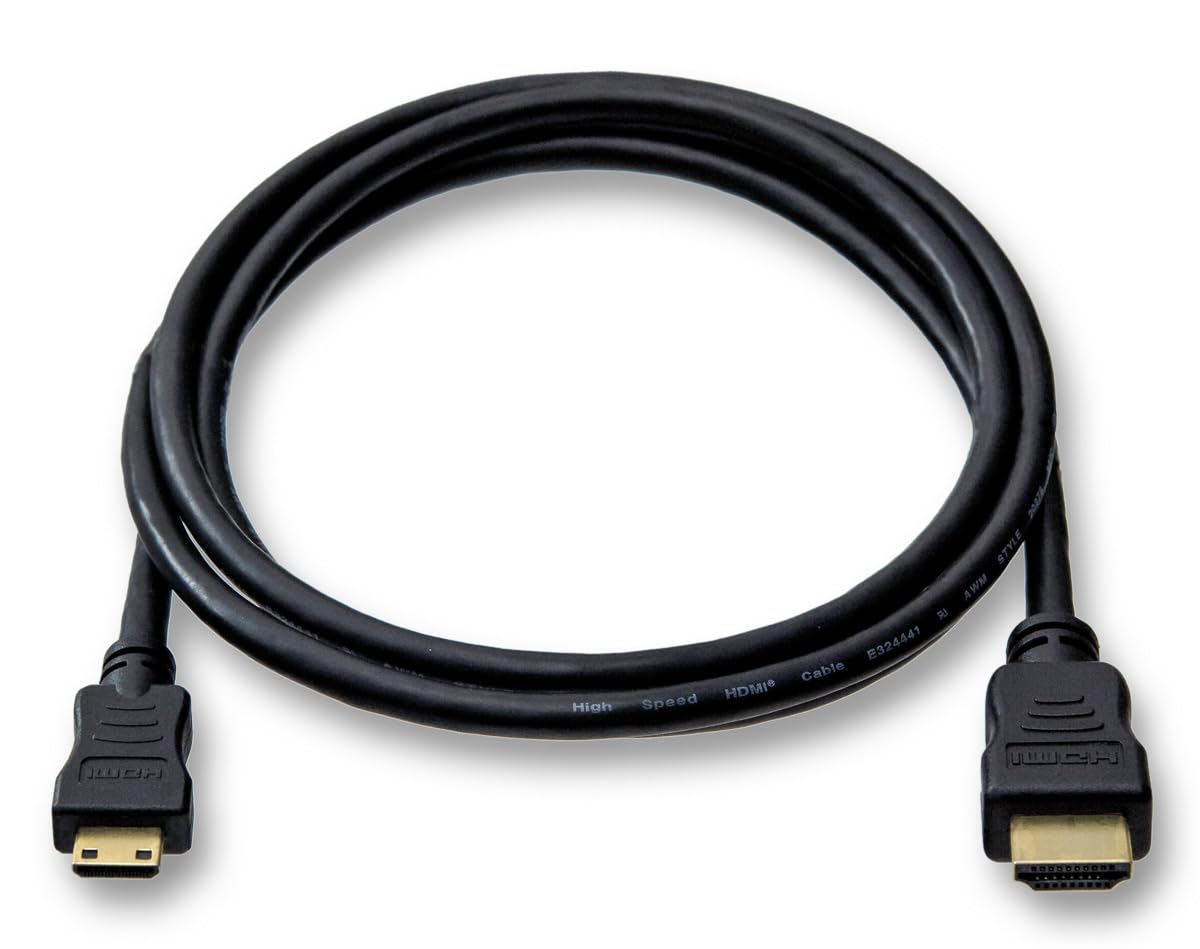 SvediTec HDMI Cable for Canon EOS 2000D Digital Camera Mini C Gold-Plated Contacts Length 1.5 m