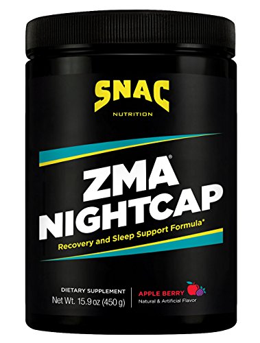 SNAC ZMA Nightcap Rapid Recovery Sleep Enhancer Drink Mix, Apple Berry, 450 Grams (15.9 Ounce)