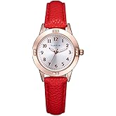 TUOTISI Girls Watch - Teen Student Watches for Women, Simple Japanese Movement, Casual Leather Band, Waterproof Ladies Watches for Small Wrists, Ages 11-15