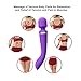Dual Motor Wireless Wand Electric Vibrator Massager for Women Strongest Therapeutic Vibrating Power 20x Multi-speed Vibrations Waterproof USB Rechargeable -Magic Stress Away Massage Wands (Purple)