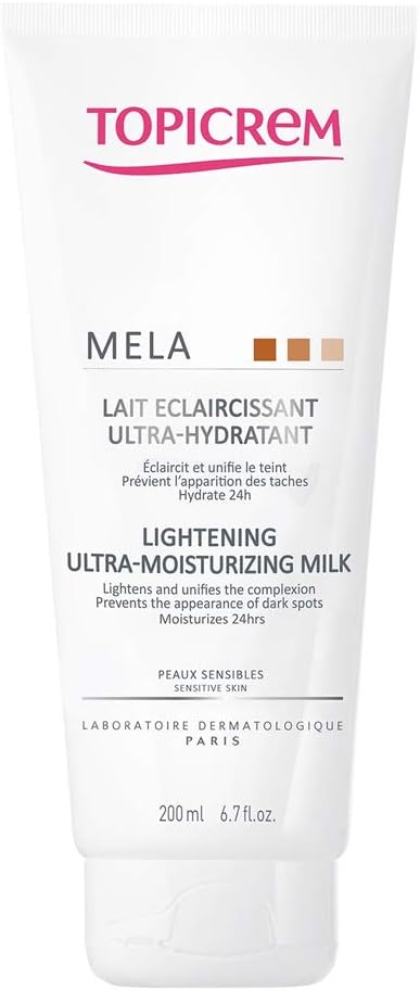 Topicrem Mela Lightening Ultra-Moisturizing Milk 200ml, 200 ml (Pack of 1)
