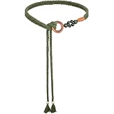 TeeYee Women Waist Rope Belt Boho Braided Waist Tie with Wooden Beads | Adjustable Fit,Woven Rope Belt,For Dresses Pants Shirts,With Round Buckle,Soft Fabric,Everyday Wear,Multi-Color