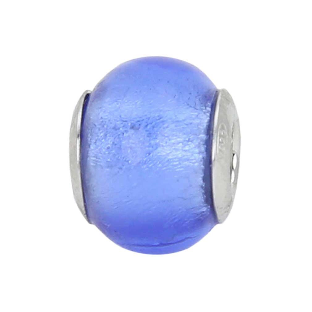 Glass Of Venice Murano Glass Sterling Silver Blue Charm Bead
