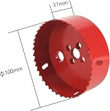 flintronic Bi-Metal Hole Saw 100mm Cutter for Wood Metal Plastic view 2