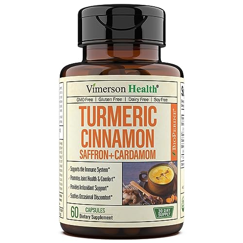 Turmeric Saffron Supplements with Cinnamon & Cardamom Antioxidant