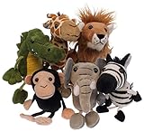 Toy African Animals Finger Puppets - Set of 6 Book