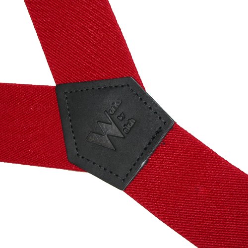 Welch Men's Elastic Button-End Y-Back 2 Inch Work Suspenders, Navy