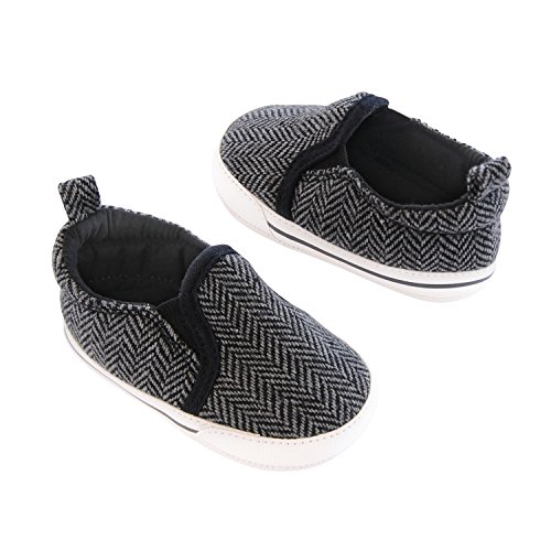 Carter s boys  baby soft sole slip on sneaker black, 6-…