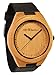 GEN Bamboo LeGENd Men's Wooden Bamboo Watch in Black with Genuine Leather Strap (Japanese Quartz)