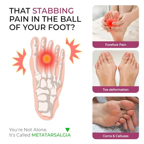 Welnove Unisex Metatarsal Pad-Leather Forefoot Pad Provides Metatarsal Support-Soft Insoles for Metatarsalgia and Morton's Neuroma-Shoe Friendly(S)