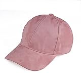 VANCOL Soft Faux Leather Suede Hat Baseball Cap (Pink)