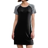 BAMBOO COOL Nightgowns for Women Sleepshirts Cute Short Sleeve Dress Pajamas Women's Soft Sleepwear