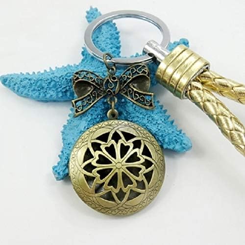 POLPEP Neonatal Breast self Necklace Pendant Ball DIY Baby Lanugo Commemorative Collection Souvenirs (Flat Umbilical Cord Bronze Pendant - Key Chain mo