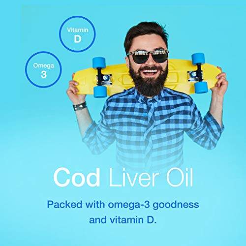 NutraSea Cod Liver Oil Omega 3 Fish Oil Supplement, MSC Certified