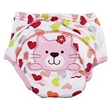 1pc Baby Girl Boy Pee Potty Training Pants Washable Cloth Diaper Nappy Underwear (L(fit for 12-24months), Cute cat)