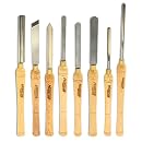 Hurricane 8-Piece High-Speed Steel Woodturning Chisel Set | Includes Bowl Gouge, Roughing Gouge, Scrapers & More With Beech Handles - View #3