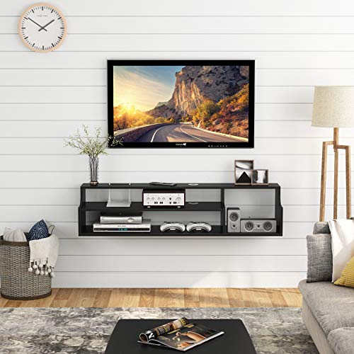 Tribesigns Modern Floating TV Shelf, Wall Mounted Media Console
