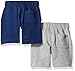 Gerber Graduates Baby Boys' 2 Pack French Terry Short, Navy/Gray, 12 Months