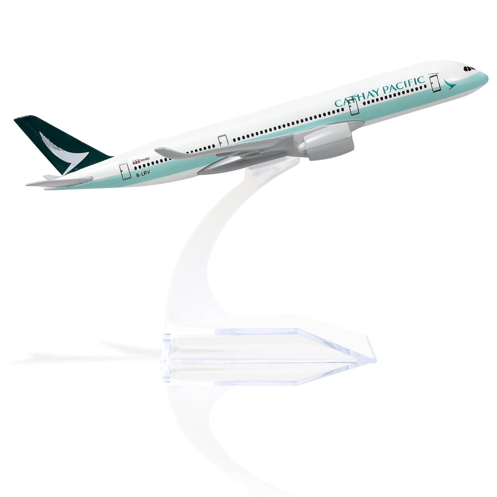 QIYUMOKE A350 Cathay Pacific 1/400 Die-cast Metal Airplane Model with Stand(5.7 inches) -Airbusa350 China Airlines Alloy Model Airplane for Aviation Enthusiast Gift, Desktop Display Decorations