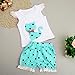 Fabal Summer Baby Girls Clothing Set Children Bow Cat Shirt+Shorts Clothes Set Suit (3T, Blue)