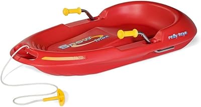 Rolly Toys Snow Max Red Sled Robust Steel Brakes Pull Rope Ages 3+