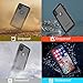 OUNNE Waterproof Case, Underwater Full Sealed Cover Snowproof Shockproof Dirtproof Waterproof Case with Built-in Screen Protector for (Black-Translucent Cover)