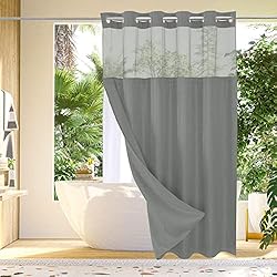 Gibelle Extra Long Shower Curtain 72x86, Waffle