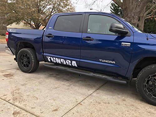 NEW White Toyota 28 x 7 TUNDRA truck side fender bed Vinyl Decal Logo