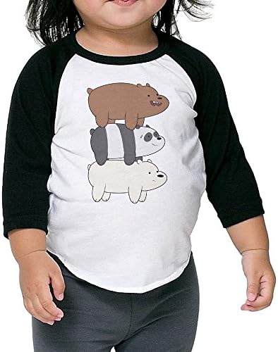 Kid's We Bare Bears Toddler Unisex 3/4 Sleeves Raglan T Shirt 100% Cotton