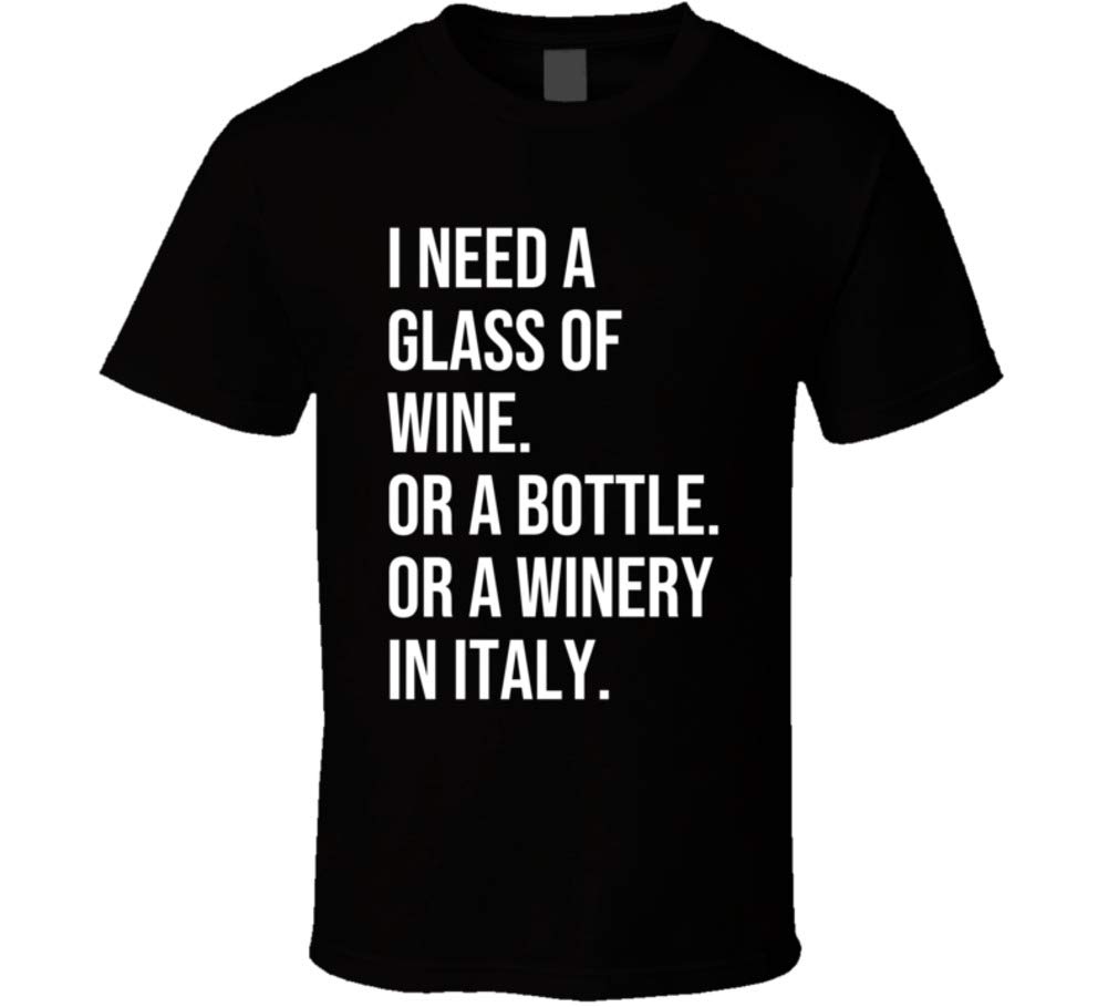 I Need A Glass Of Wine Or A Bottle Or A Winery Funny T Shirt