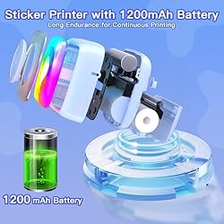 Sticker Printer Print Pod with 6 Rolls Sticker