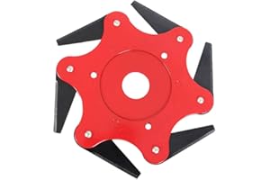 OXT Steel Trimmer Head, 1PCS Premium 6 Steel Razors Trimmer Head, Upgraded Universal Weed Eater Blades Metal, 65Mn Professional Steel Razor Trimmer Head (Red No Accessories)