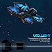 Mini Foldable Drone for Kids, Kingtoys Quadcopter with WiFi 720P HD Camera, APP Control FPV and Headless Mode Function with 2pcs 500mAH Batteries