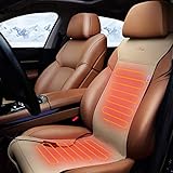 KINGLETING Heated Seat Cushion with Intelligent Temperature Controller. (12Volt,Beige)