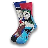 TCB Creations The Corpse Cartoon Bride Character 360 Design Crew Socks