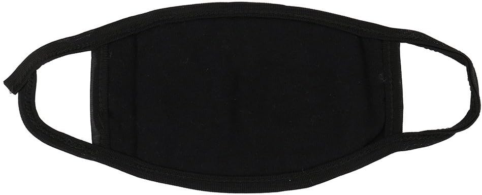 Momoxi 1 Pack Reusable Cotton Masks Flu Antibacterial Three Layer Activated Carbon Filter Breathable Anti Dust Muzzle Mouth Cover Salon Ear Loop Outdoor Trip Protection Mouth Mask(Black)