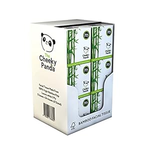 The Cheeky Panda Natuurlijk duurzaam gezichtsweefsel, bulkdoos, 100% bamboe, 12 stuks per verpakking, kunststof…